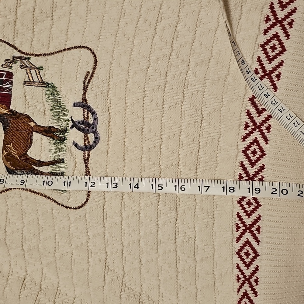 Western Themed Cotton Horse Sweater - Picture 7 of 7